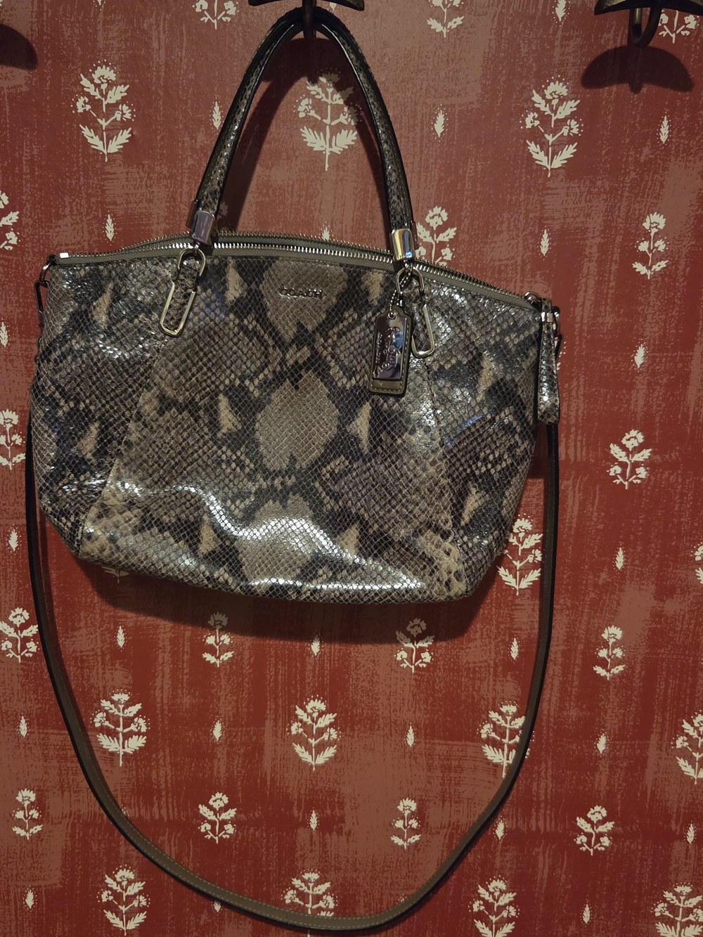 Coach Madison Kelsey Satchel in Python